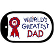 Worlds Greatest Dad Novelty Metal Dog Tag Necklace DT-403 2" x 1" Dog Tag (DT)