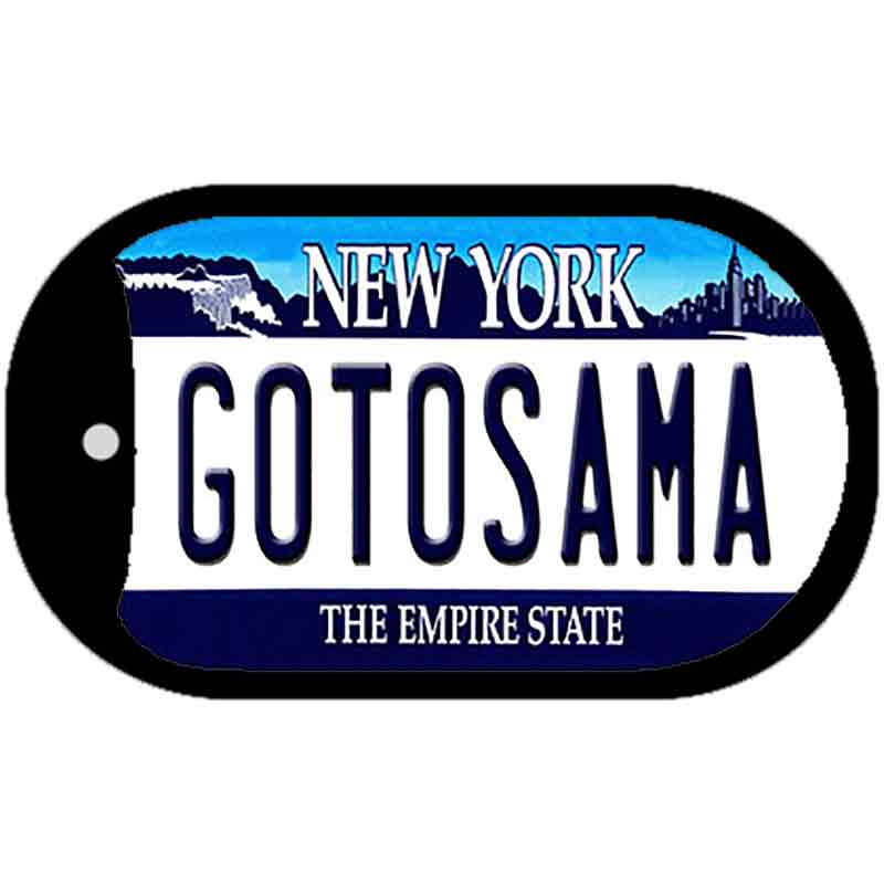 Gotosama New York Novelty Metal Dog Tag Necklace DT-4067 2" x 1" Dog Tag (DT)