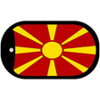 Macedonia Flag Metal Novelty Dog Tag Necklace DT-4084