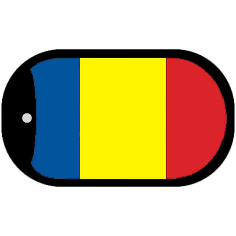 Romania Flag Metal Novelty Dog Tag Necklace DT-4129