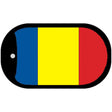 Romania Flag Metal Novelty Dog Tag Necklace DT-4129