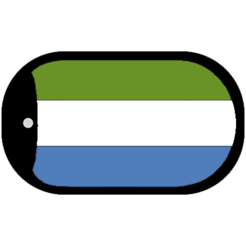 Sierra Leone Flag Metal Novelty Dog Tag Necklace DT-4139