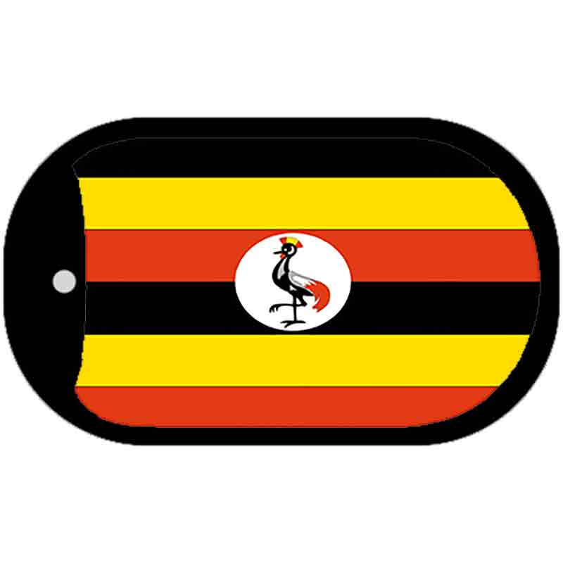 Uganda Flag Metal Novelty Dog Tag Necklace DT-4167
