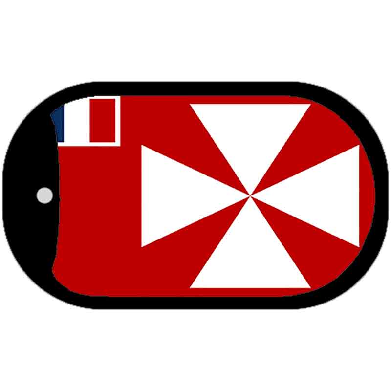 Wallis Flag Metal Novelty Dog Tag Necklace DT-4177