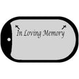 In Loving Memory Gray Novelty Metal Dog Tag Necklace DT-4197 2" x 1" Dog Tag (DT)