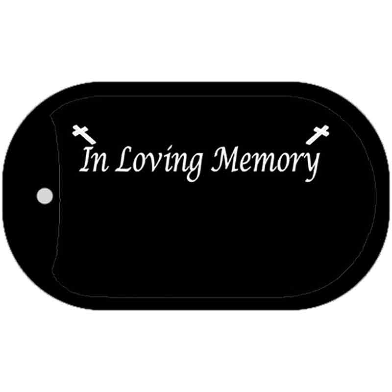In Loving Memory Black Novelty Metal Dog Tag Necklace DT-4198 2" x 1" Dog Tag (DT)