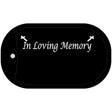 In Loving Memory Black Novelty Metal Dog Tag Necklace DT-4198 2" x 1" Dog Tag (DT)