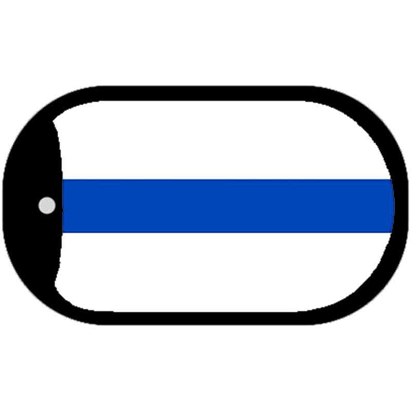 Police White Novelty Dog Tag Necklace DT-4219