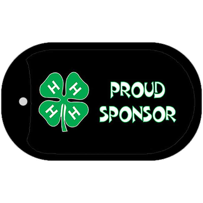 4-H Proud Sponsor Novelty Metal Dog Tag Necklace DT-4223 2" x 1" Dog Tag (DT)