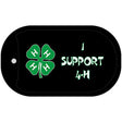 I Support 4-H Novelty Metal Dog Tag Necklace DT-4224 2" x 1" Dog Tag (DT)