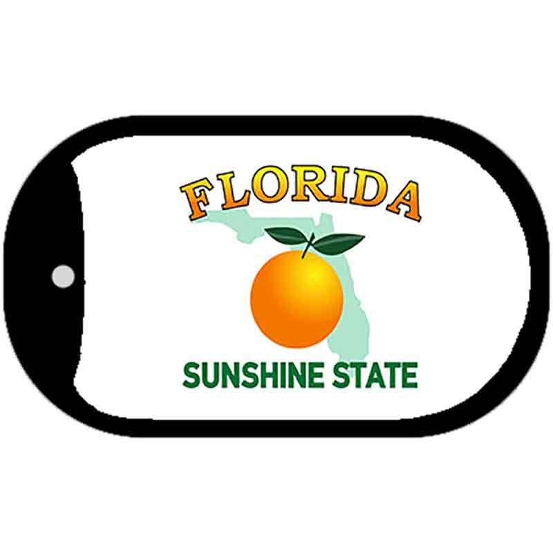 Florida State Blank Novelty Metal Dog Tag Necklace DT-4279 2" x 1" Dog Tag (DT)
