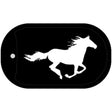 Running Horse Novelty Metal Dog Tag Necklace DT-4615 2" x 1" Dog Tag (DT)