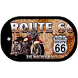 Route 66 Mother Road Motor Cycle Novelty Metal Dog Tag Necklace DT-4670 2" x 1" Dog Tag (DT)