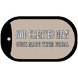 God Created Man Novelty Metal Dog Tag Necklace DT-4689