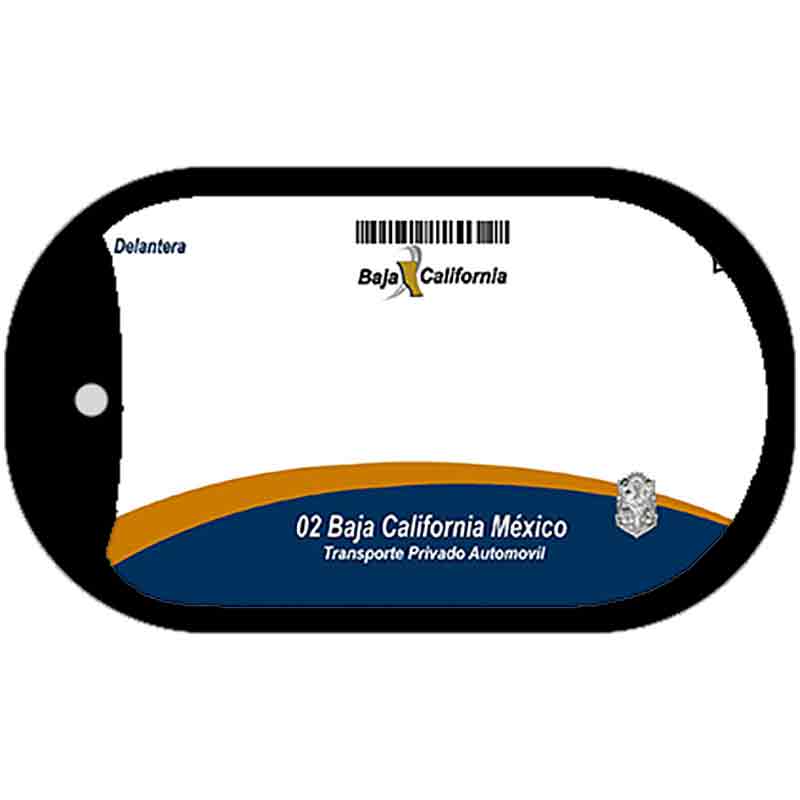 Baja California Mexico Blank Novelty Metal Dog Tag Necklace DT-4799 2" x 1" Dog Tag (DT)