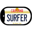 Surfer California Novelty Metal Dog Tag Necklace DT-4885 2" x 1" Dog Tag (DT)