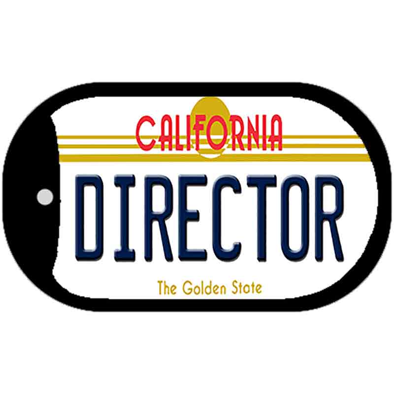 Director California Novelty Metal Dog Tag Necklace DT-4894 2" x 1" Dog Tag (DT)