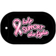 Support The Fight Novelty Metal Dog Tag Necklace DT-5112 2" x 1" Dog Tag (DT)