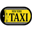 New York Taxi Novelty Metal Dog Tag Necklace DT-5221 2" x 1" Dog Tag (DT)