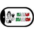 Italian Stallion Novelty Metal Dog Tag Necklace DT-5235 2" x 1" Dog Tag (DT)