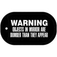 Objects In Mirror Novelty Metal Dog Tag Necklace DT-5252 2" x 1" Dog Tag (DT)