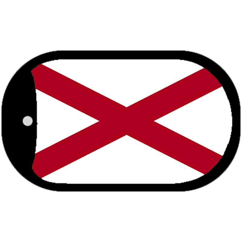 Alabama State Flag Metal Novelty Dog Tag Necklace DT-525