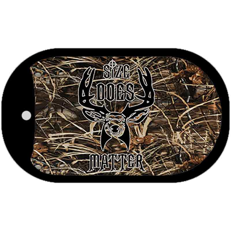 Size Does Matter Novelty Metal Dog Tag Necklace DT-5261 2" x 1" Dog Tag (DT)