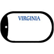 Virginia State Blank Novelty Metal Dog Tag Necklace DT-5329
