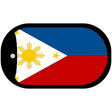 Philippines Flag Scroll Metal Novelty Dog Tag Necklace DT-534