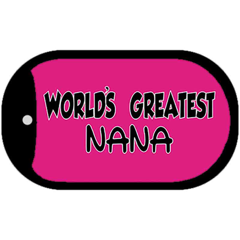 Worlds Greatest Nana Novelty Metal Dog Tag Necklace DT-5351 2" x 1" Dog Tag (DT)