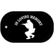 In Loving Memory Squatting Novelty Metal Dog Tag Necklace DT-5408 2" x 1" Dog Tag (DT)