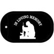 In Loving Memory Sitting Novelty Metal Dog Tag Necklace DT-5409 2" x 1" Dog Tag (DT)