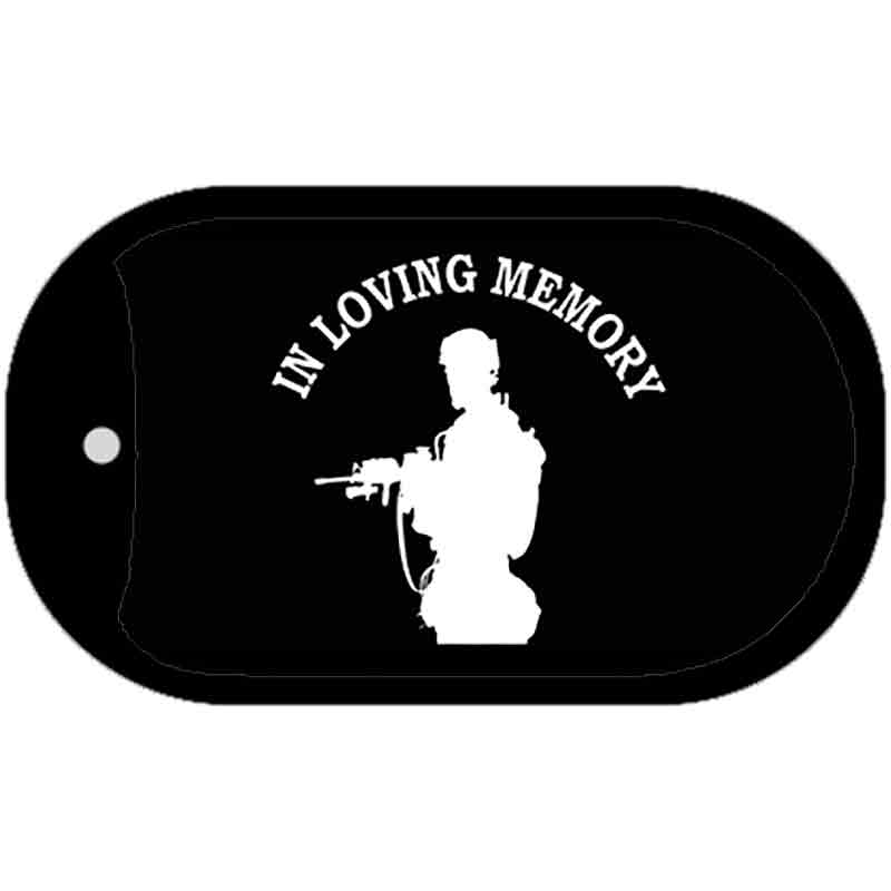 In Loving Memory Standing Novelty Metal Dog Tag Necklace DT-5411 2" x 1" Dog Tag (DT)