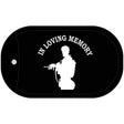 In Loving Memory Standing Novelty Metal Dog Tag Necklace DT-5411 2" x 1" Dog Tag (DT)