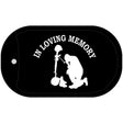 In Loving Memory Kneeling Novelty Metal Dog Tag Necklace DT-5413 2" x 1" Dog Tag (DT)