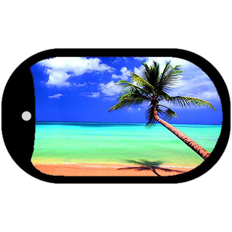 Ocean Sunrise Novelty Metal Dog Tag Necklace DT-545