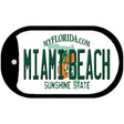 Miami Beach Florida Novelty Metal Dog Tag Necklace DT-6004 2" x 1" Dog Tag (DT)