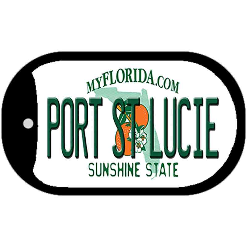 Port St Lucie Florida Novelty Metal Dog Tag Necklace DT-6015 2" x 1" Dog Tag (DT)