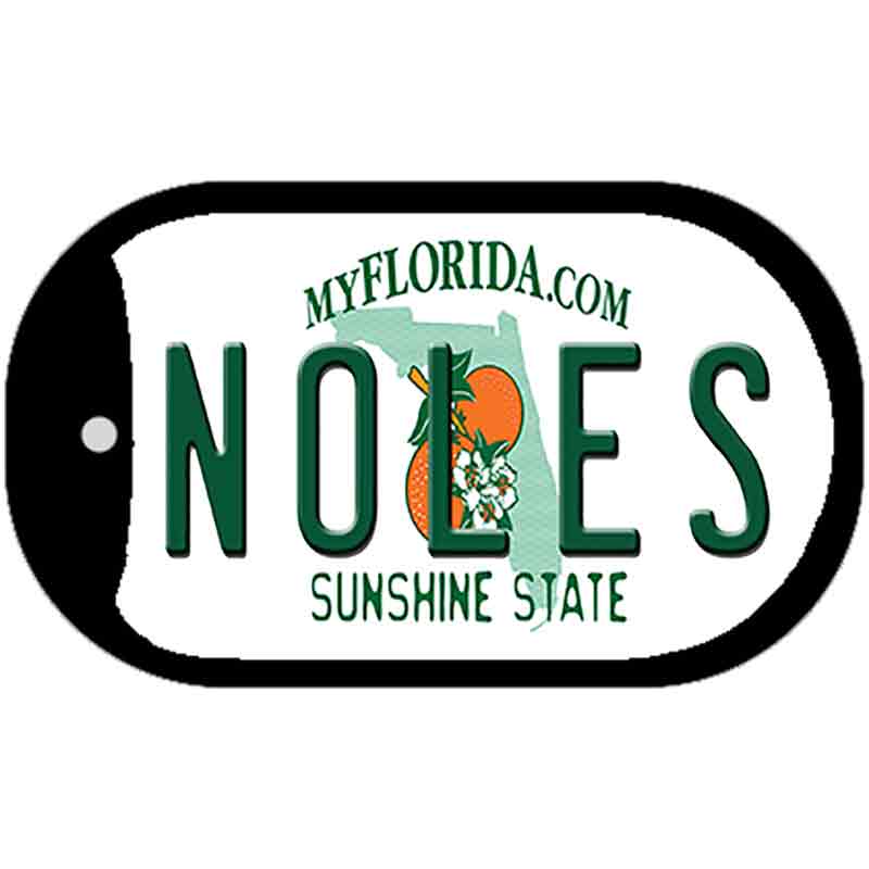 Noles Florida Novelty Metal Dog Tag Necklace DT-6019 2" x 1" Dog Tag (DT)