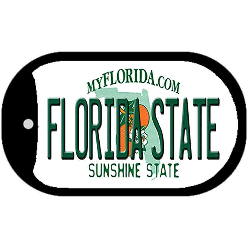 Florida State University Novelty Metal Dog Tag Necklace DT-6021 2" x 1" Dog Tag (DT)