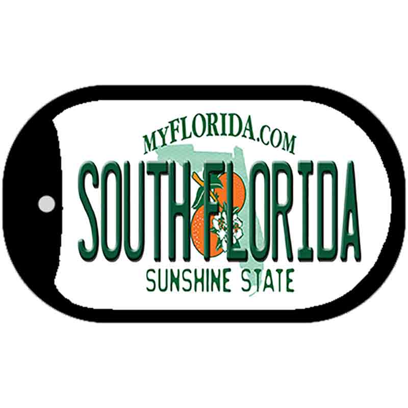 South Florida Novelty Metal Dog Tag Necklace DT-6022 2" x 1" Dog Tag (DT)
