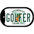 Golfer Florida Novelty Metal Dog Tag Necklace DT-6027 2" x 1" Dog Tag (DT)