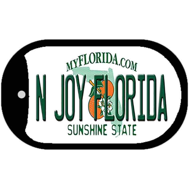 N Joy Florida Novelty Metal Dog Tag Necklace DT-6028 2" x 1" Dog Tag (DT)