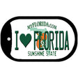 I Love Florida Novelty Metal Dog Tag Necklace DT-6032 2" x 1" Dog Tag (DT)