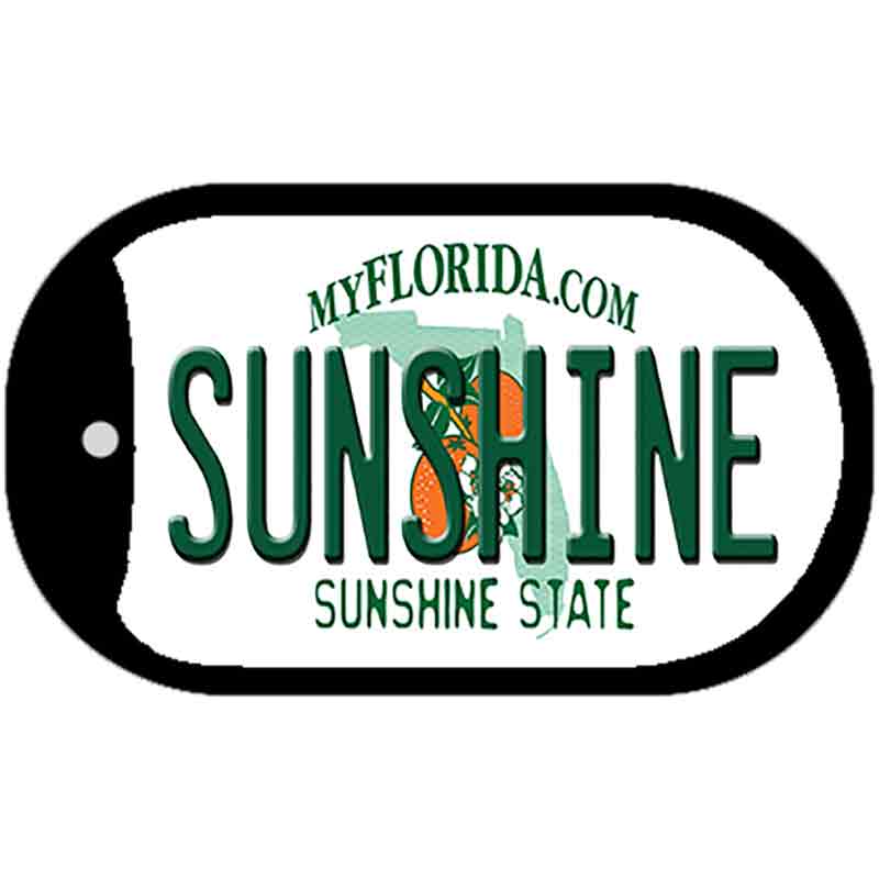 Sunshine Florida Novelty Metal Dog Tag Necklace DT-6033 2" x 1" Dog Tag (DT)