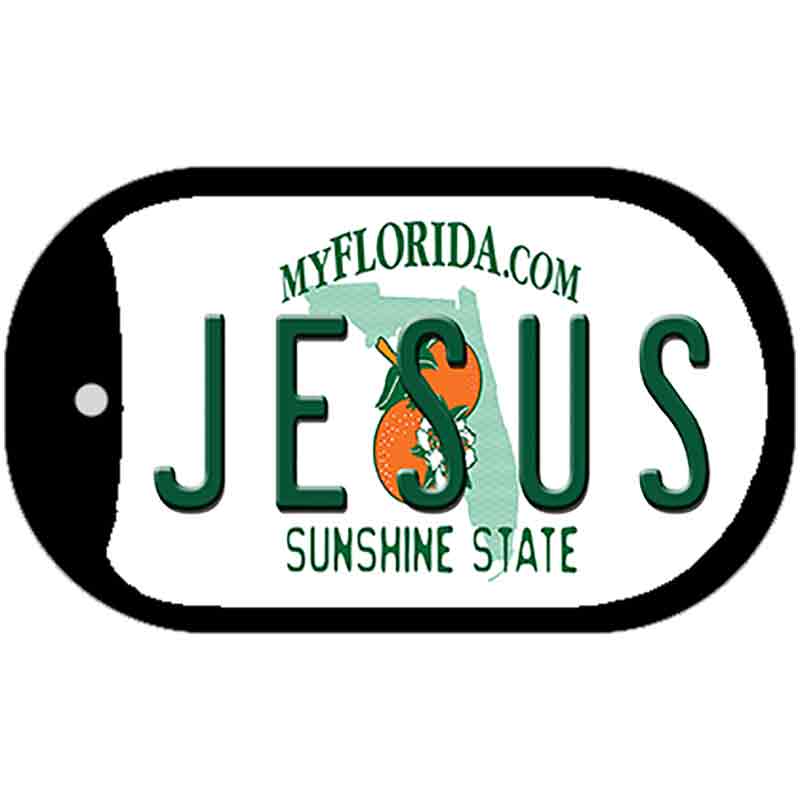 Jesus Florida Novelty Metal Dog Tag Necklace DT-6037 2" x 1" Dog Tag (DT)