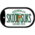 Skool Suks Florida Novelty Metal Dog Tag Necklace DT-6040 2" x 1" Dog Tag (DT)
