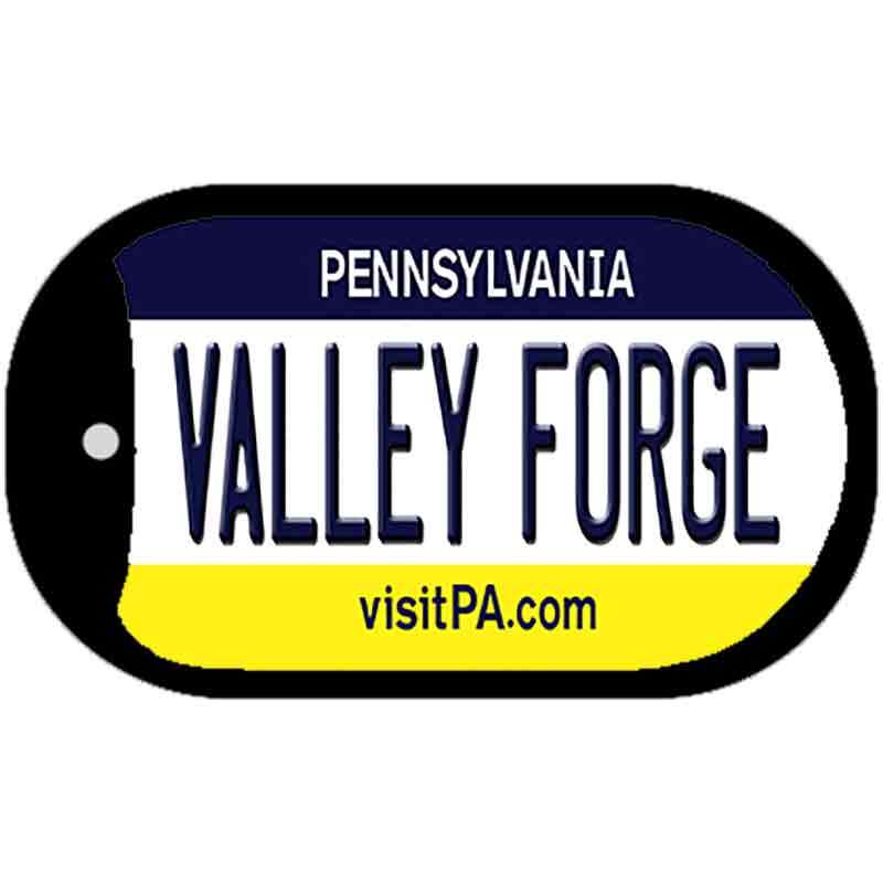 Valley Forge Pennsylvania Novelty Metal Dog Tag Necklace DT-6052 2" x 1" Dog Tag (DT)