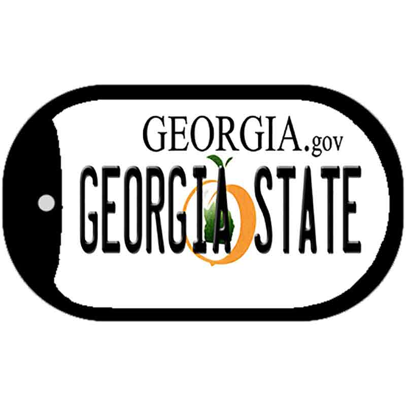 Georgia State University Novelty Metal Dog Tag Necklace DT-6137 2" x 1" Dog Tag (DT)