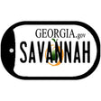 Savannah Georgia Novelty Metal Dog Tag Necklace DT-6140 2" x 1" Dog Tag (DT)